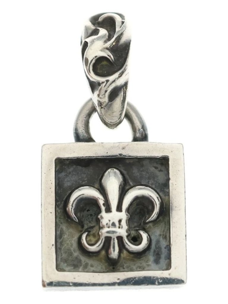Chrome Hearts Framed Bs Fluer Charm Pendant Top Silver